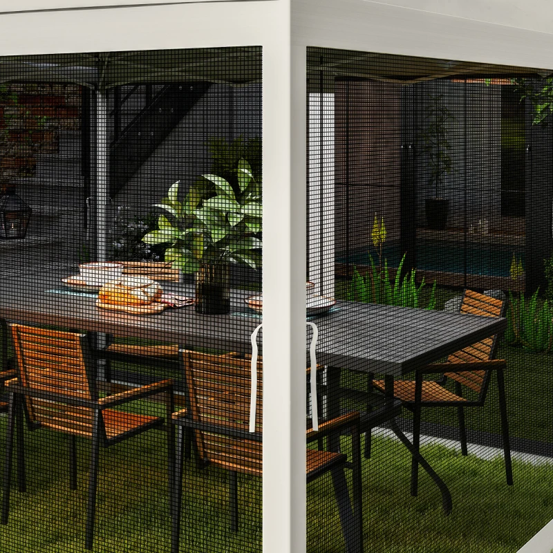 Outsunny Gazebo Mosquito Netting, Replacement Mosquito Netting with Zippers for 10' x 10' Pop-Up Canopy Tent (Mosquito Net Only)