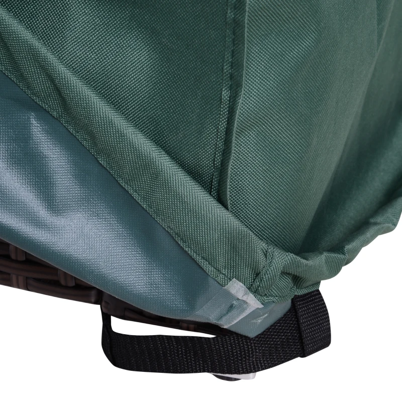Outsunny Large Patio Garden Furniture Set Cover 600D Oxford Square Waterproof, 90.6" L x 90.6" W x 27.6" H, Green