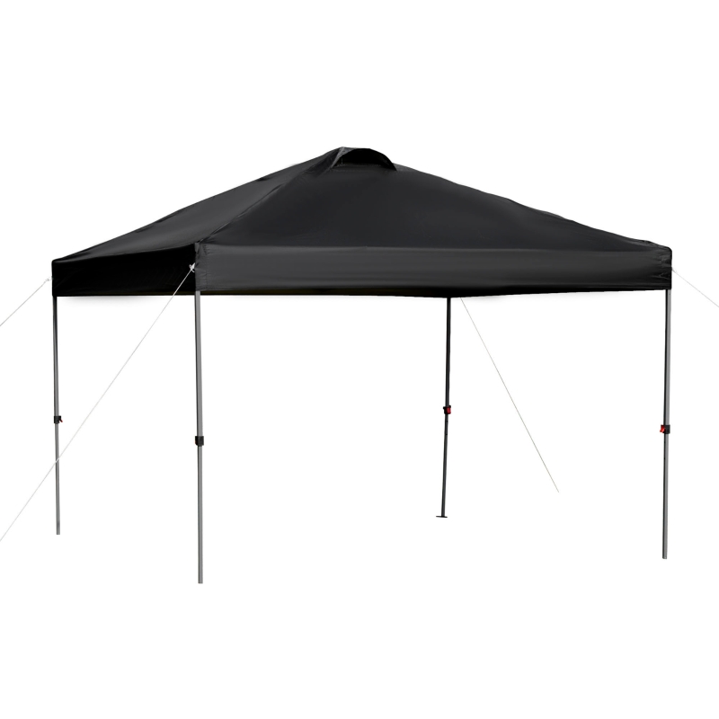 Outsunny 10' x 10' Pop Up Canopy Tent with Airy Top Vents and Wheeled Carry Bag for Outdoor, Garden, Patio, Black