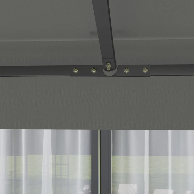 Outsunny 10' x 10' Gazebo Canopy Replacement Cover, 2-Tier Garden Gazebo Roof Replacement, UPF30+, TOP COVER ONLY, Grey