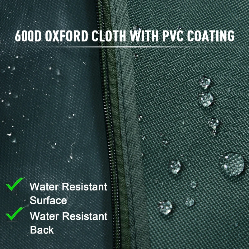 Outsunny Outdoor Swing Cover, Large 3-Seat Patio Swing Chair Hammock Cover UV Resistant Windproof All Weather Protection, Green