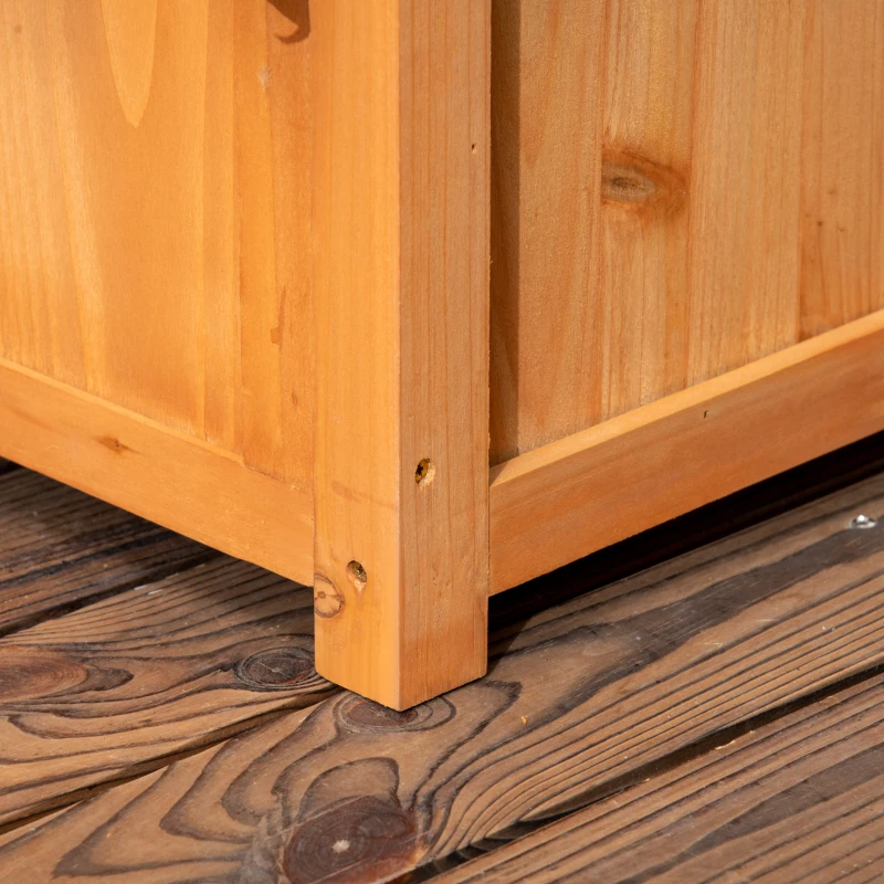 Outsunny Raised Garden Bed with Arch Trellis, Freestanding Outdoor Planter Box for Vine Climbing Plant Flower Herb, Brown