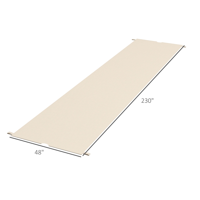Outsunny 2 Pcs Pergola Replacement Canopy, UV Protection Pergola Shade Cover, Easy to Install, for 10 x 12ft Pergola, Khaki