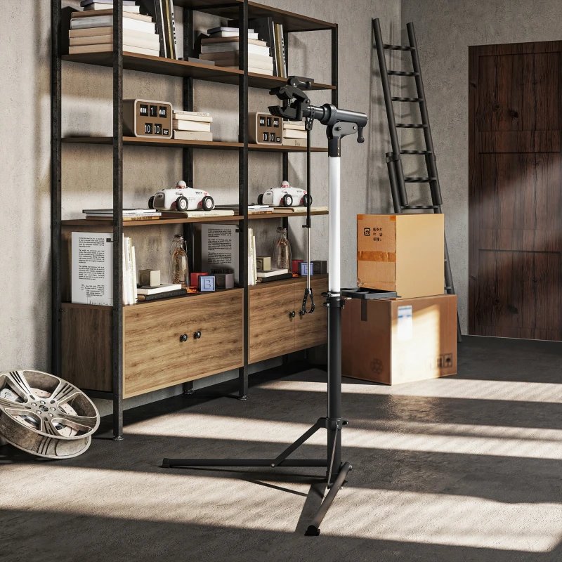 HOMCOM Bicycle Repair Stand Max 88 lbs, Bike Fixing Stand, Height Adjustable, Foldable and 360° Rotatable for Road Bike, Mountain Bike, E-Bike