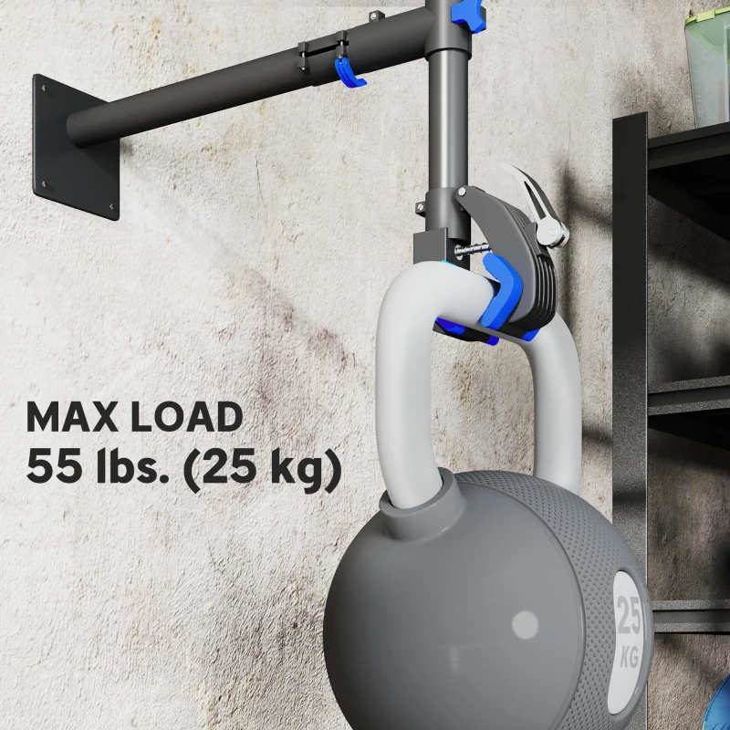 HOMCOM Bicycle Repair Stand, Wall Mount Bicycle Maintenance Rack Workstand with Adjustable Clamp for Road Mountain Bikes