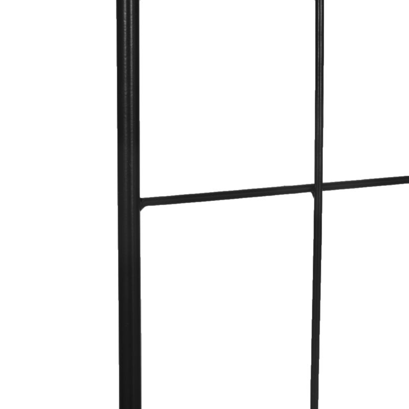 Outsunny Metal Garden Trellis Pack of 2 for Climbing Plants, Arched Grid Trellis Panels, 20" x 60", Black