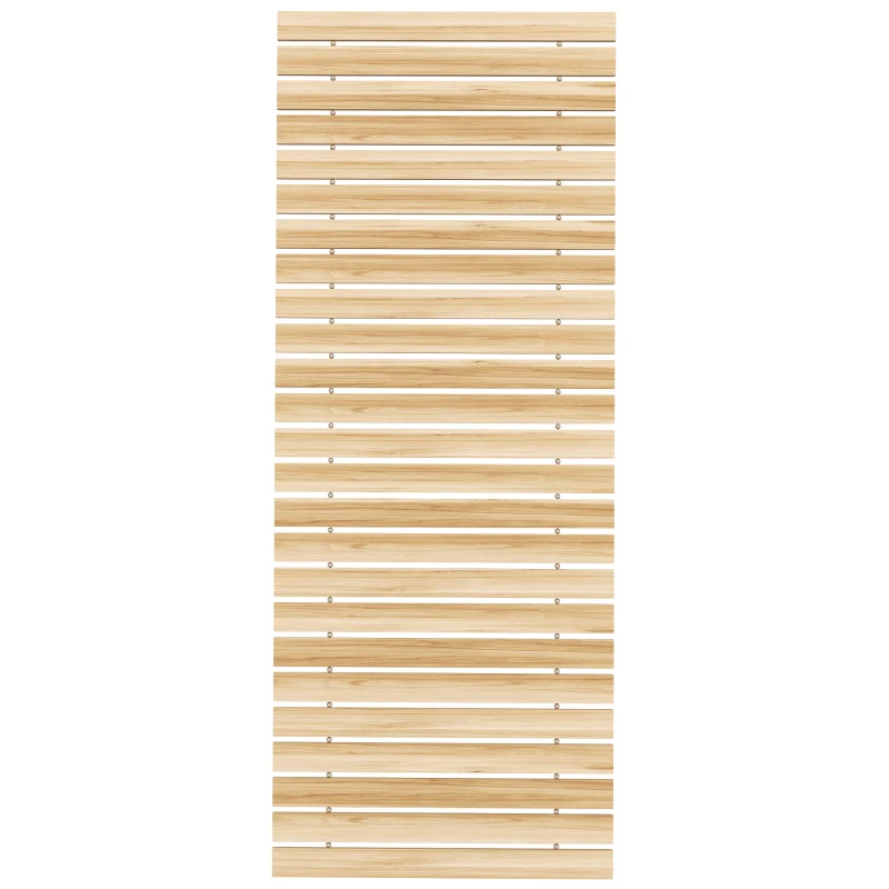 Outsunny 47" Wooden Garden Pathway, Outdoor Roll Out Straight Walkway, Garden Boardwalk for Wedding, Party, Natural Wood Finish