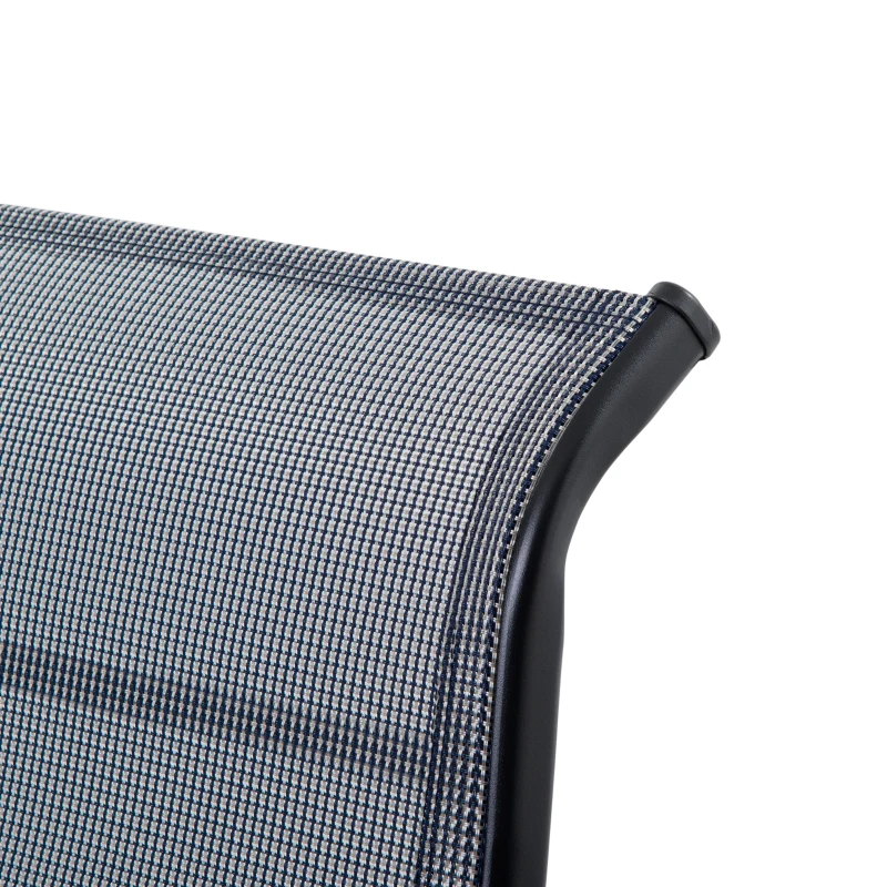 Outsunny 2 Piece Zero Gravity Chairs Set, Folding Recliners, Patio Loungers with 9 Level Adjustable Backrest, Lumbar Pillow for Outdoor, Patio, Deck, Poolside, Grey