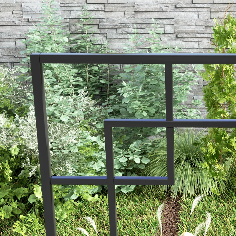 Outsunny 4 Pack Garden Trellis for Climbing Plants, Outdoor Metal Grid Panels for Roses, Vine Flower, Cucumber, Clematis, 72" Tall