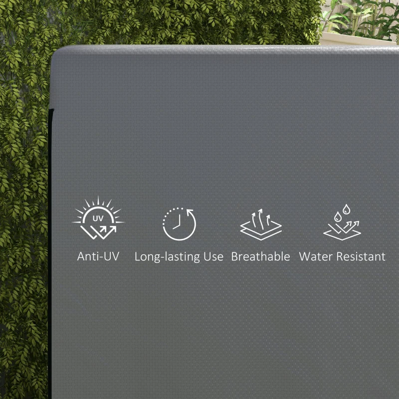 Outsunny 3-Seater Patio Swing Cover, Outdoor Garden Furniture Protection Hammock Glider Cover, Waterproof Dustproof Windproof, 85" x 61" x 59", Dark Grey