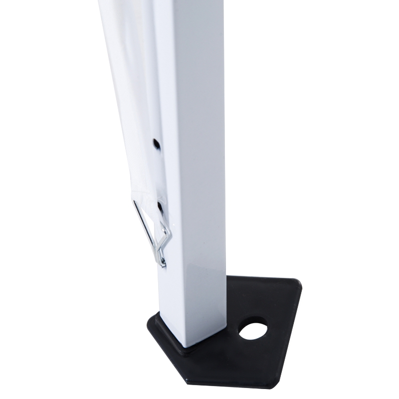 Outsunny 8' x 8' Pop Up Canopy, Outdoor Foldable Tent, Portable Canopy Tent with Carrying Bag for Camping, Party, Picnic, White