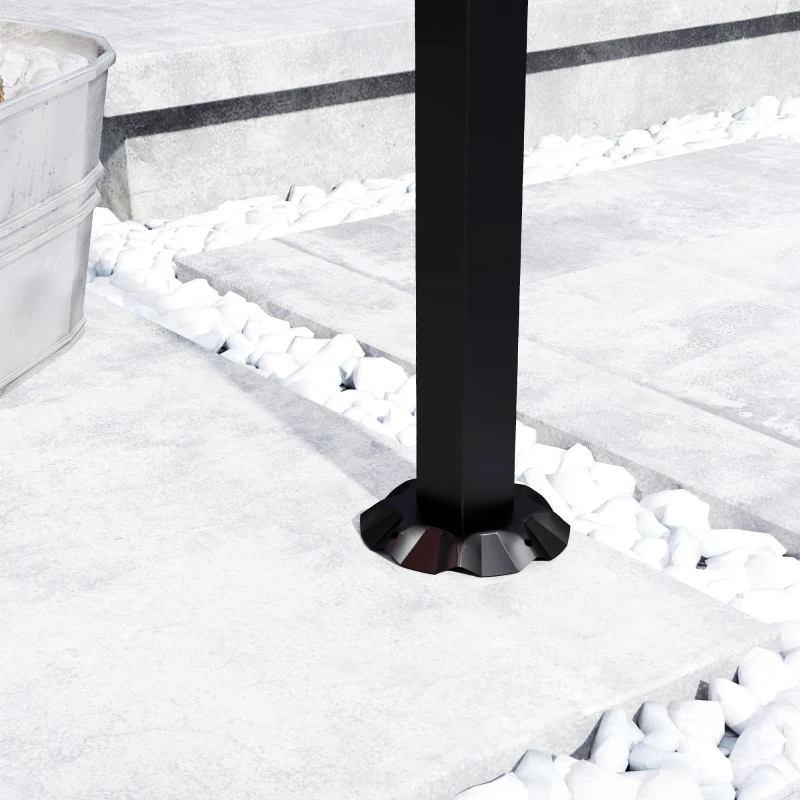 Outsunny 7' x 5' Garden Grill Canopy, BBQ Grill Gazebo Tent with Steel Frame and Hooks, Outdoor Sun Shade, Wine Red