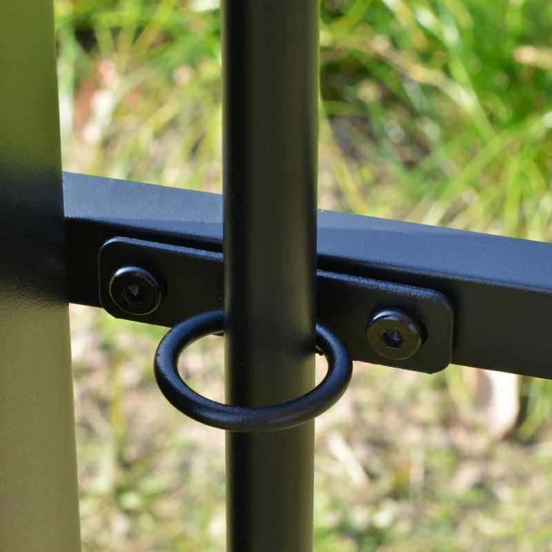 Outsunny 12' x 10' Outdoor Patio Gazebo Pergola with Retractable Canopy Roof, Steel Frame with Stakes, Unique Design, Beige