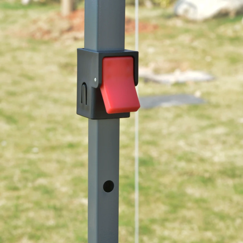 Outsunny 10' x 10' Pop Up Canopy Tent with Airy Top Vents and Wheeled Carry Bag for Outdoor, Garden, Patio, Black