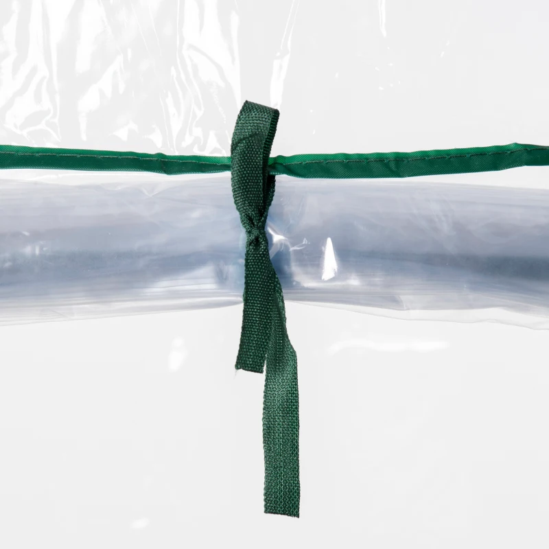 Outsunny 27" x 20" x 65" Portable Greenhouse with 4 Tier Shelves and Wheels, Outdoor Hot House Plant Flower Greenhouse, Steel Frame, Plastic Cover, Clear