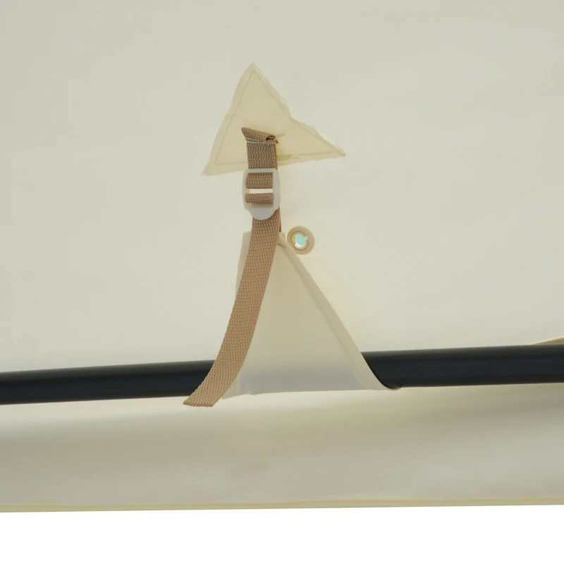 Outsunny 9.6' x 9.6' Patio Gazebo, Outdoor Canopy Shelter with 2-Tier Roof and Netting, Steel Frame for Garden, Lawn, Backyard, and Deck, Cream White