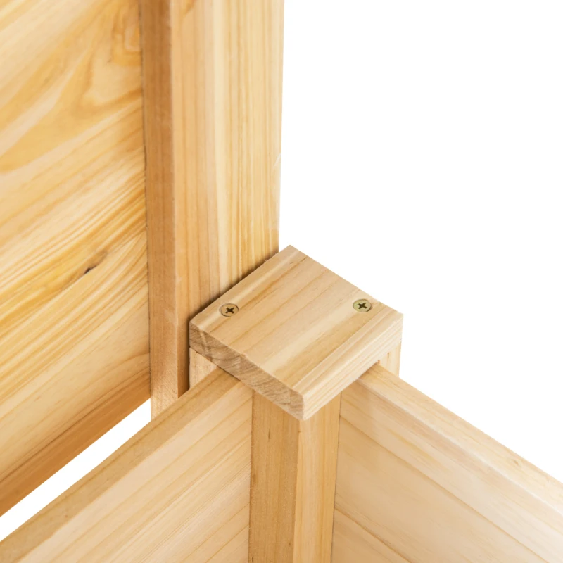 Outsunny Raised Garden Bed Set of 3, Wood Planter Box, Outdoor Freestanding Garden Boxes for Fruit Vegetable Flower Herb