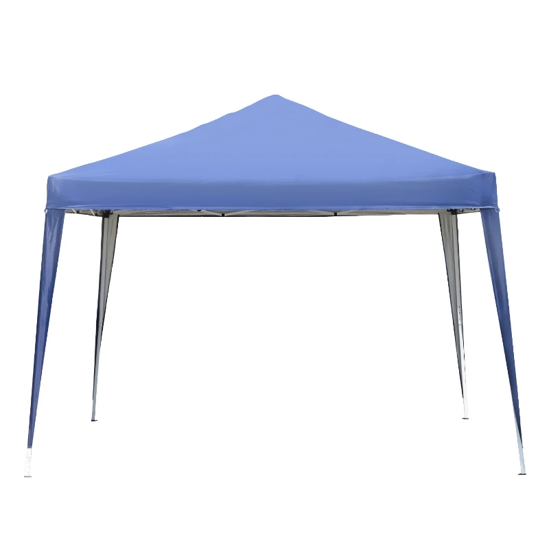 Outsunny 10 x 10ft Folding Pop Up Tent Outdoor Gazebo Canopy with Carrying Bag, Blue