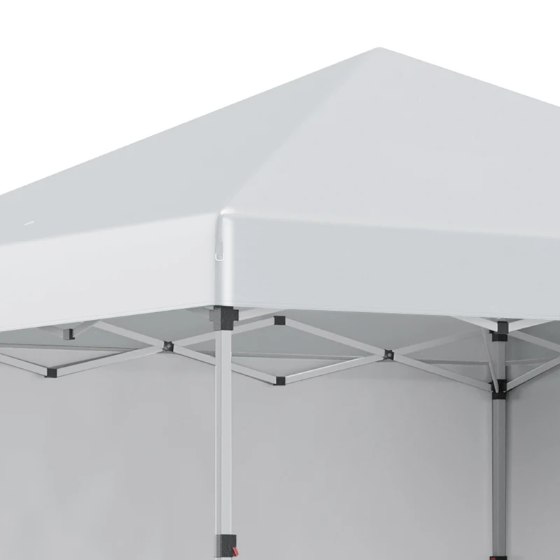 Outsunny 10' x 10' Pop Up Canopy with Sidewalls, Roller Bag, Height Adjustable Instant Tent for Outdoor Garden Patio, Light Grey