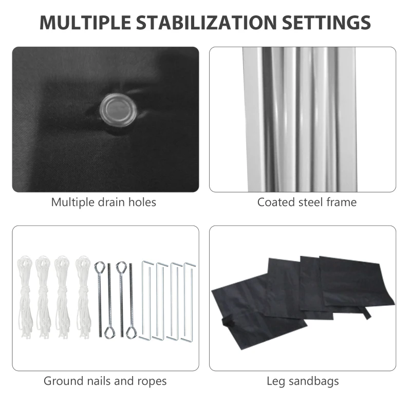 Outsunny 10' x 10' Pop Up Canopy with Sidewalls, Roller Bag, Height Adjustable Instant Tent for Outdoor Garden Patio, Black