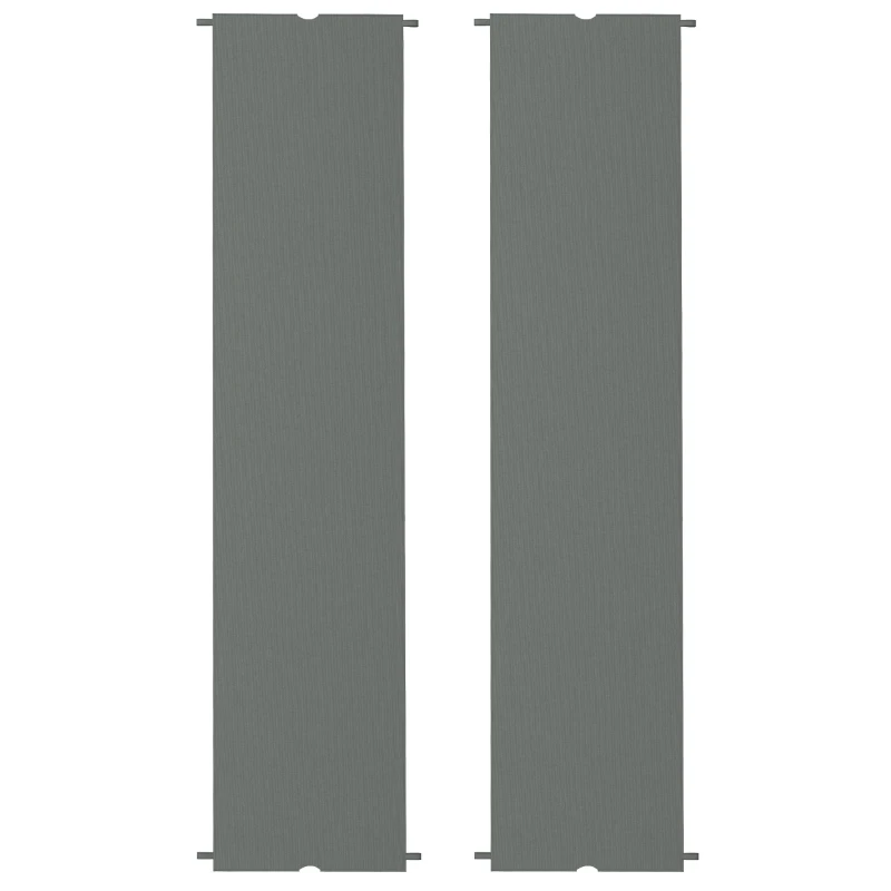 Outsunny 2 Pcs UV Protection Pergola Replacement Canopy, Pergola Shade Cover, Easy to Install, for 10' x 10' Pergola, Dark Grey