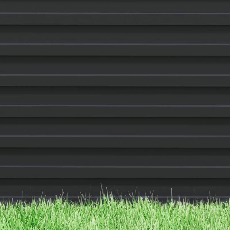 Outsunny 5' x 3' x 2' Raised Garden Bed, Galvanized Planter Box for Growing Flowers, Herbs and Vegetables, Dark Grey