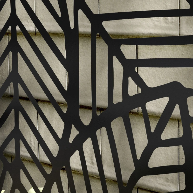 Outsunny Metal Outdoor Raised Garden Bed with Privacy Screen, Privacy Panel and Planter Box, Wall-Mounted or Freestanding, Black