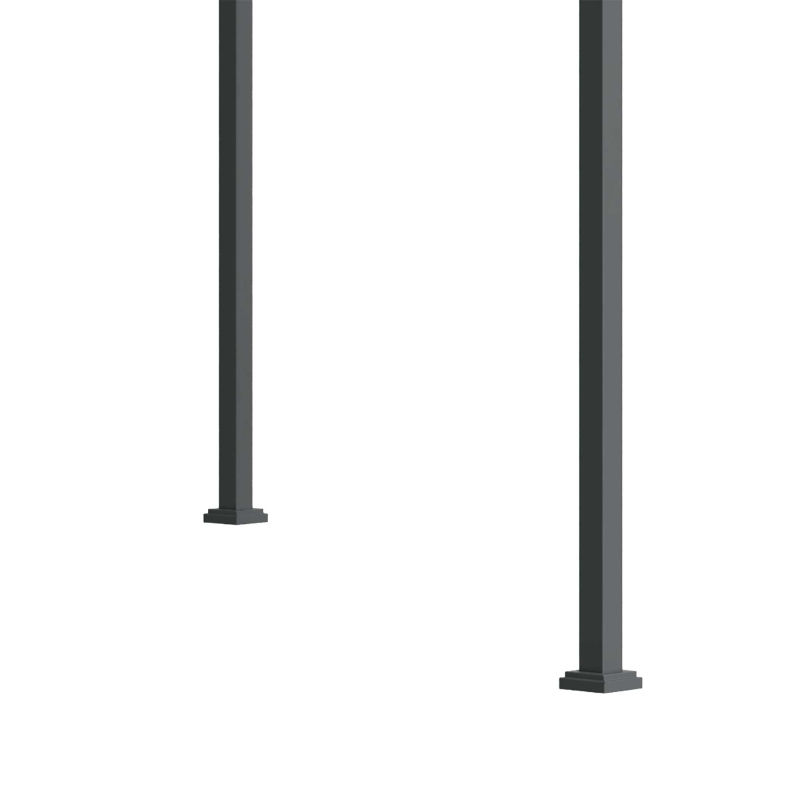 Outsunny Pergola Shade 10x7 Patio Canopy, Elegant Modern Outdoor Shelter for Home Yard, Black