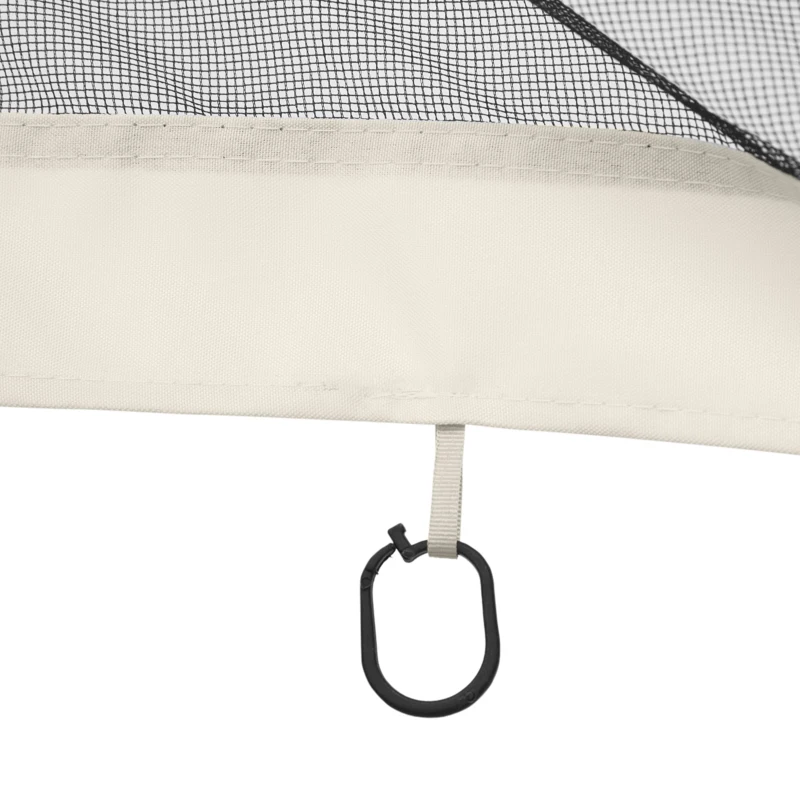 Outsunny Replacement Mosquito Netting for Gazebo 10' x 12' Black Screen Walls for Canopy with Zippers, White