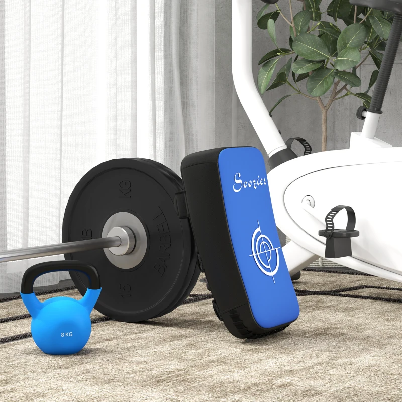 Soozier 16.5 in Muay Thai Kick Shield Punching Pad, Kick Shield for Martial Arts, Karate, Kickboxing, MMA x 1 Unit, Blue
