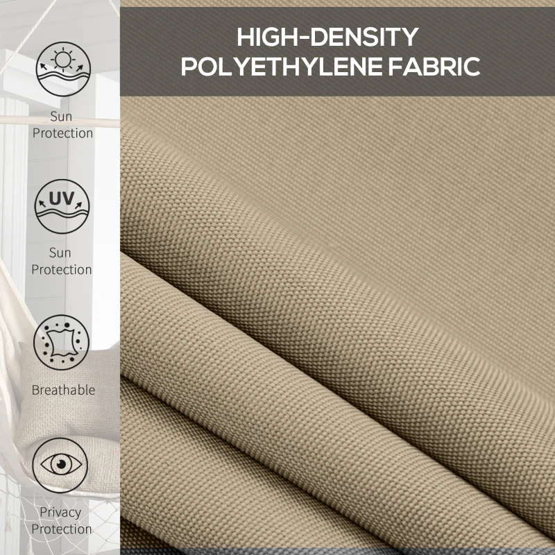 Outsunny 6' x 6' Patio Door Blinds, Outdoor Roller Shades, Cordless Roll Up Shade for Porch Gazebo, Beige