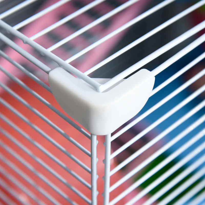 PawHut 5 Tiers Hamster Cage Portable with Exercise Wheels Play Tube Water Bottle Dishes House Ladder for Gerbils, Green