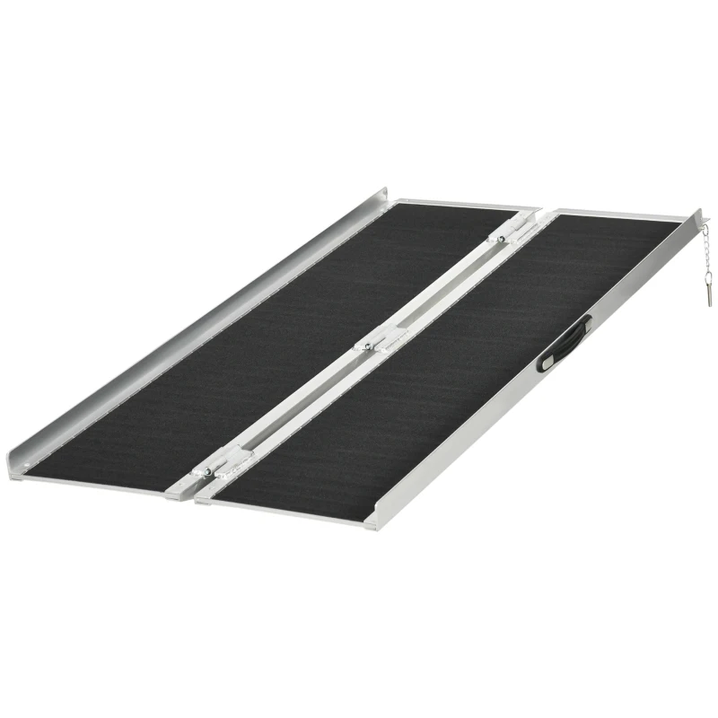 HOMCOM Foldable Portable Wheelchair Ramp Easy Access Carrier Ramp (5ft)