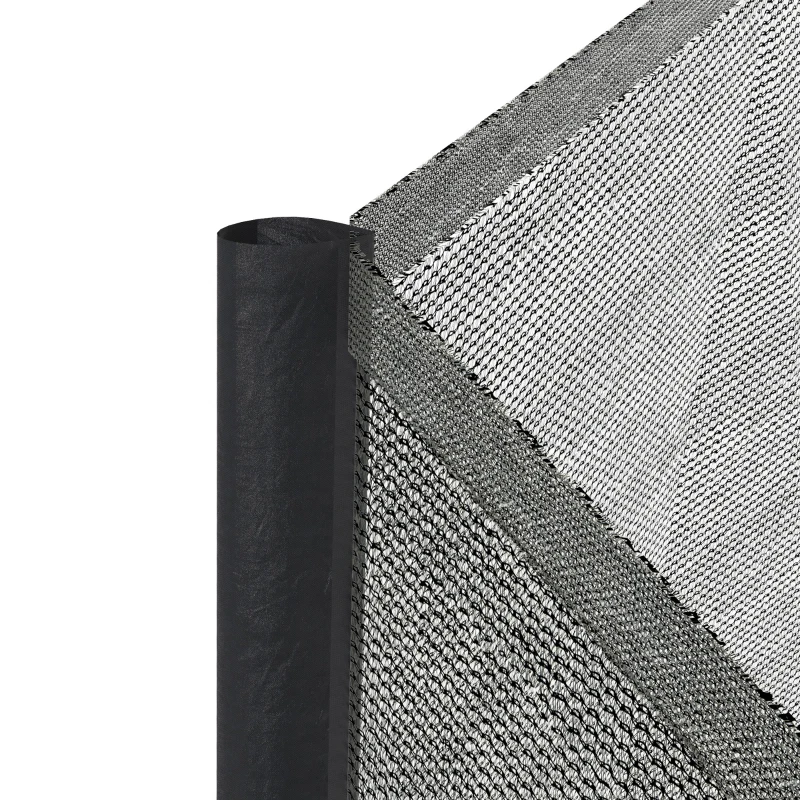 Soozier Trampoline Net Enclosure for 14ft Round Trampoline with 8 Straight Poles Poles Not Included, Weather Resistant Trampoline Netting Replacement with Zippered Entrance, Black