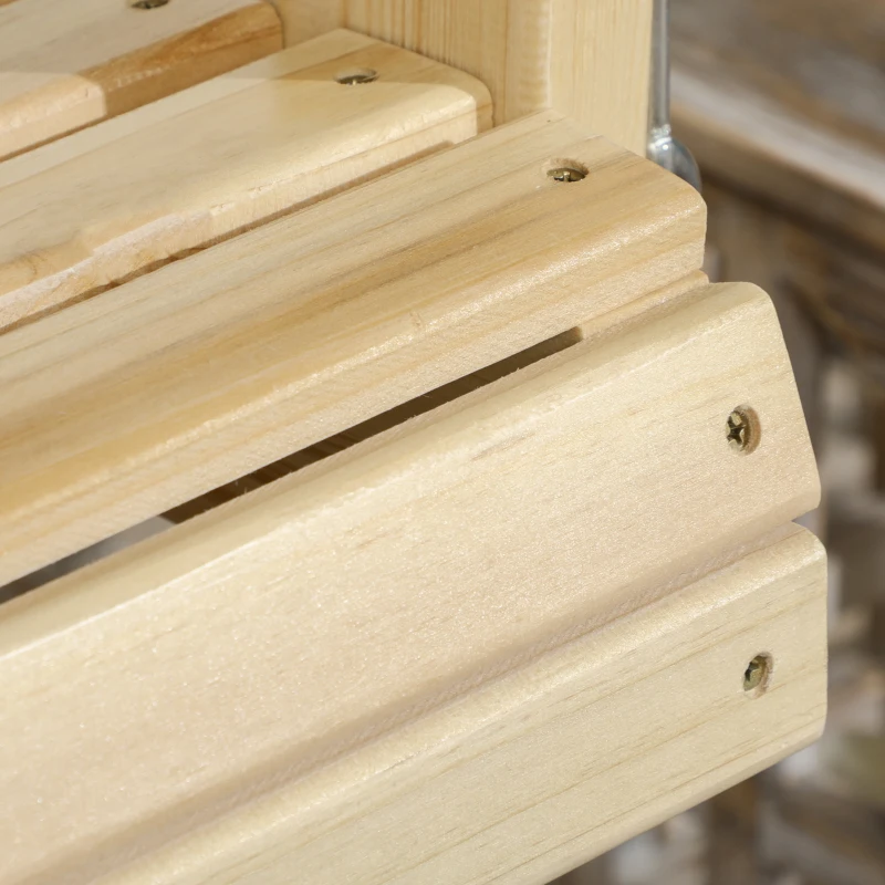 Outsunny 2-Seater Porch Swing, Patio Swing Bench with Adjustable Hanging Chains for Deck, Patio, Garden, Backyard, Natural Wood