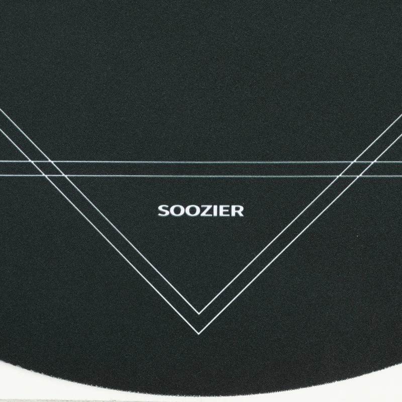 Soozier Poker Mat Texas Hold'em Poker Table Top with Non-Slip Bottom Black