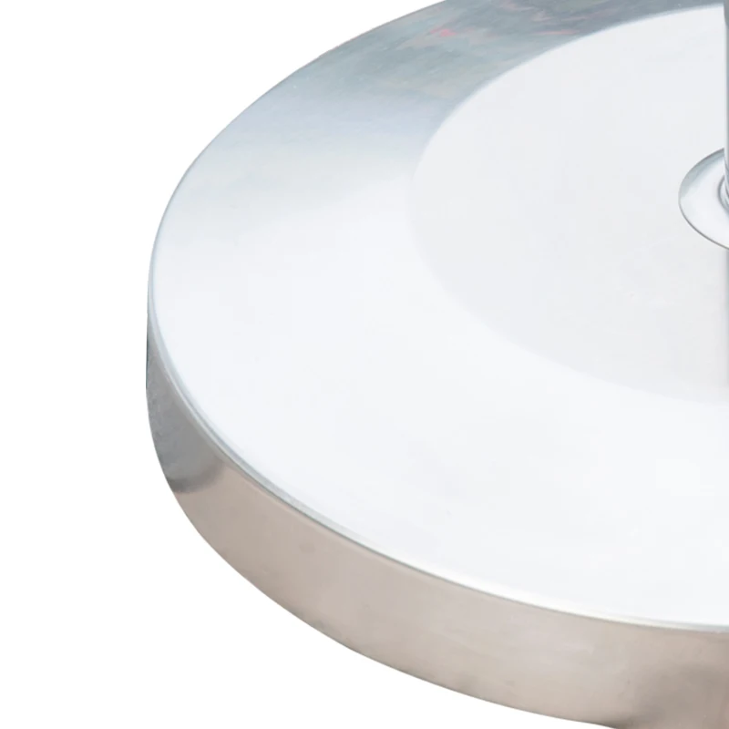 Outsunny 55lb Round Stainless Steel Outdoor Patio Umbrella Stand Base with Heavy Cement Bottom & Mirror Finish