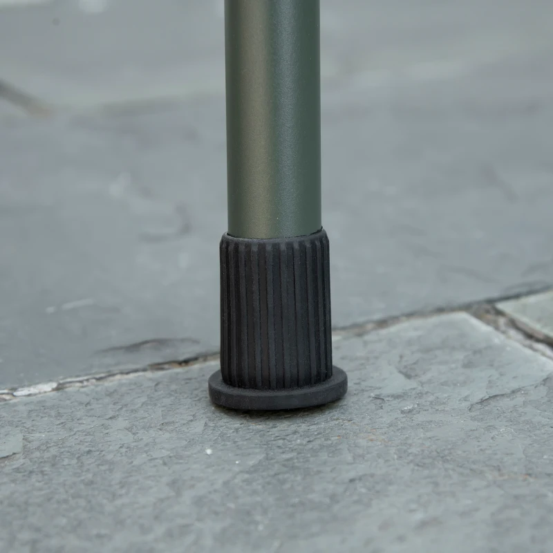 Outsunny Portable BBQ Grill, Charcoal Grill with Side Seasoning Baskets, Hooks and Nets for Outdoor, Picnic, Camping, Dark Green