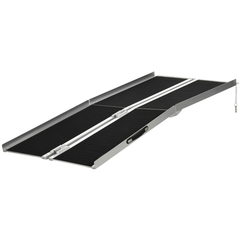 HOMCOM 6ft Wheelchair Ramp Scooter Mobility Non-Skid Layering Portable Foldable Aluminium