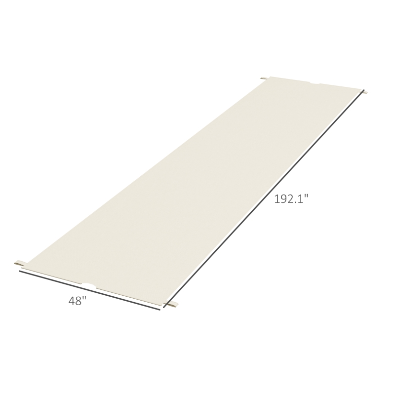 Outsunny 2 Pcs Pergola Replacement Canopy, UV Protection Pergola Shade Cover, Easy to Install, for 10 x 10ft Pergola, Cream White
