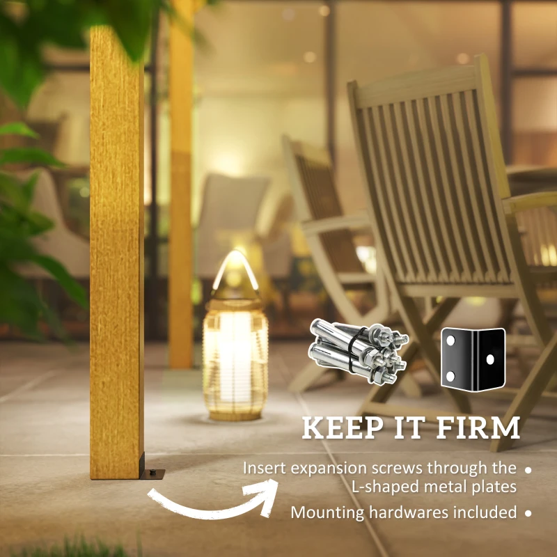 Outsunny 10' x 13' Wood Pergola, Outdoor Gazebo Grape Trellis for Climbing Plant Support, Garden, Patio, Backyard, Nature Wood