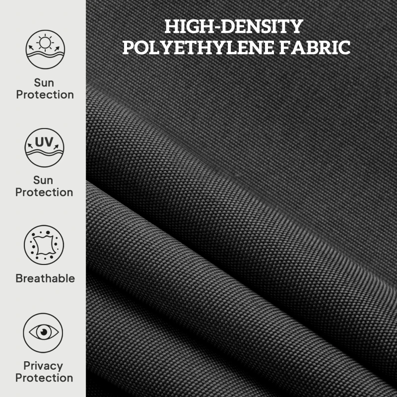 Outsunny 8' x 6' Patio Door Blinds, Outdoor Roller Shades, Cordless Roll Up Shade for Porch Gazebo, Black