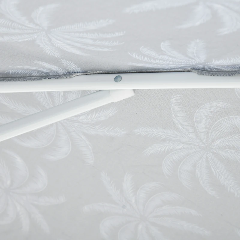 Outsunny Quick Beach Cabana Canopy Umbrella, 6.5' Easy-Assembly Sun-Shade Shelter with Sandbags and Carry Bag, Cool UV50+ Fits Kids & Family, Blue Coconut Palm