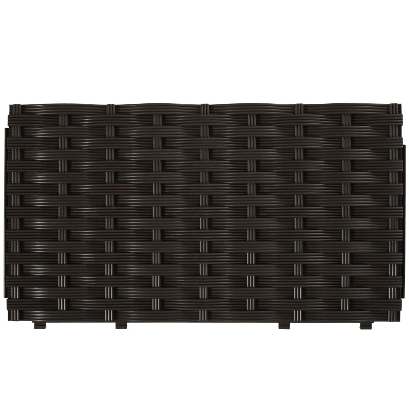 Outsunny 1 Piece Raised Garden Bed PP Raised Flower Bed Vegetable Herb Grow Box Stand Brown