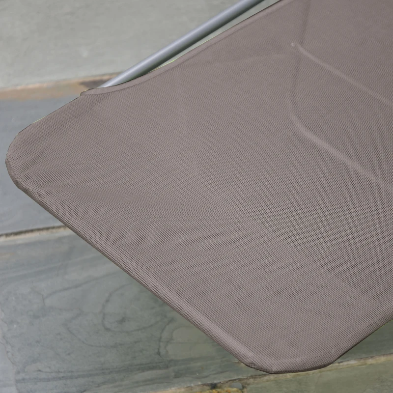 Outsunny Folding Chaise Lounge Chair, Pool Sun Tanning Chair, Outdoor Lounge Chair with 5-Position Reclining Back Brown