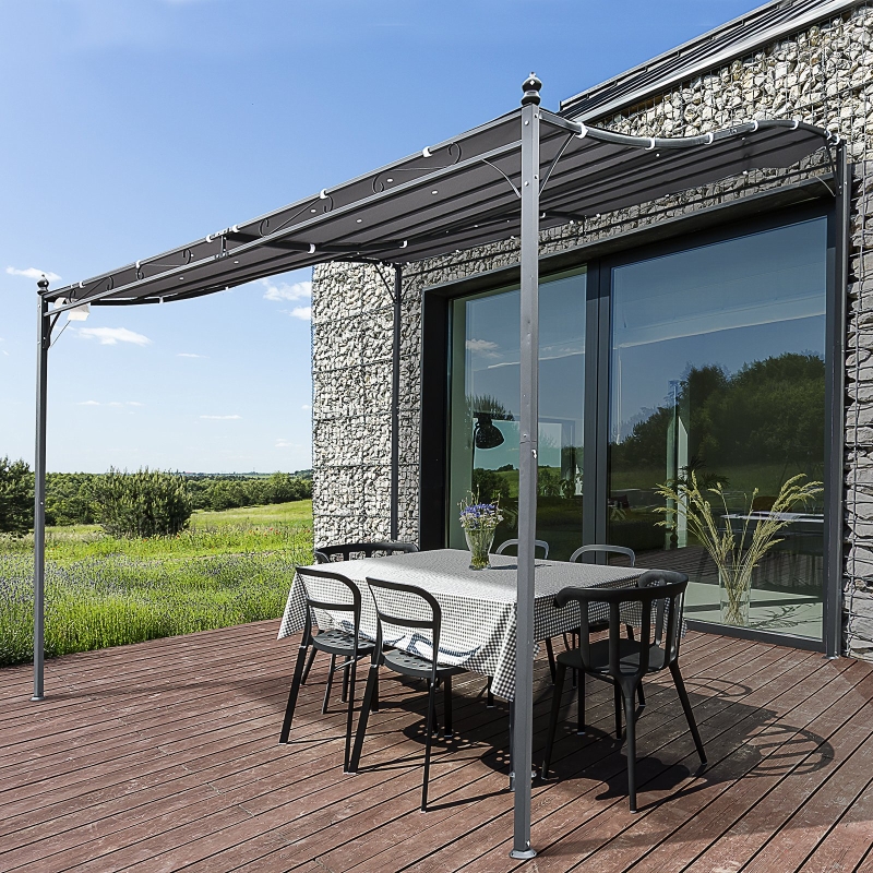 Outsunny 10'x10' Steel Gazebo Canopy Patio Outdoor Portable