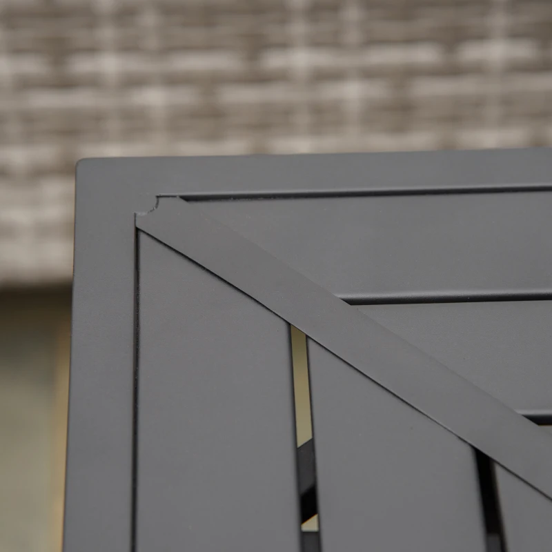 Outsunny 34 Inch Outdoor Propane Gas Fire Pit Table, 50,000 BTU Auto-Ignition Square Wicker-effect Gas Firepit with Glass Wind Guard, Lid, Lava Rocks, Steel Base, CSA Certification, Black