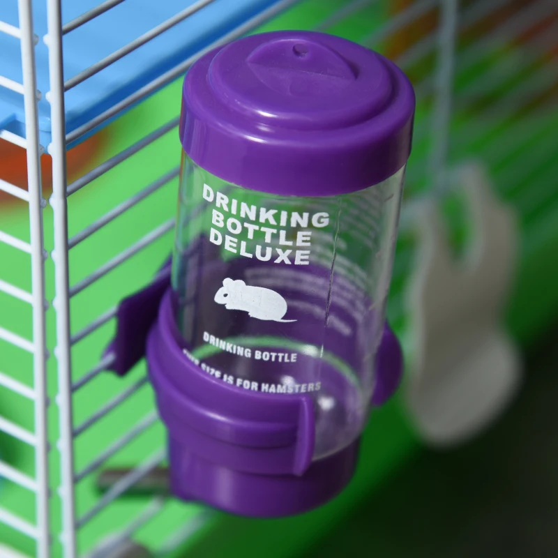 PawHut 5 Tiers Hamster Cage Portable with Exercise Wheels Play Tube Water Bottle Dishes House Ladder for Gerbils, Green