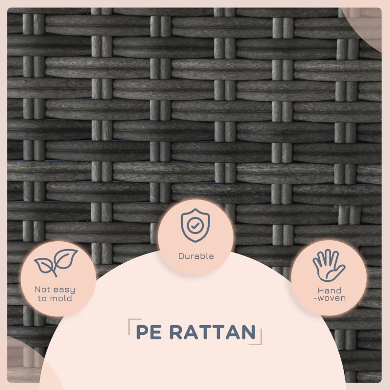 PawHut Wicker Dog House with Removable Cushion Lounge, Dark Blue