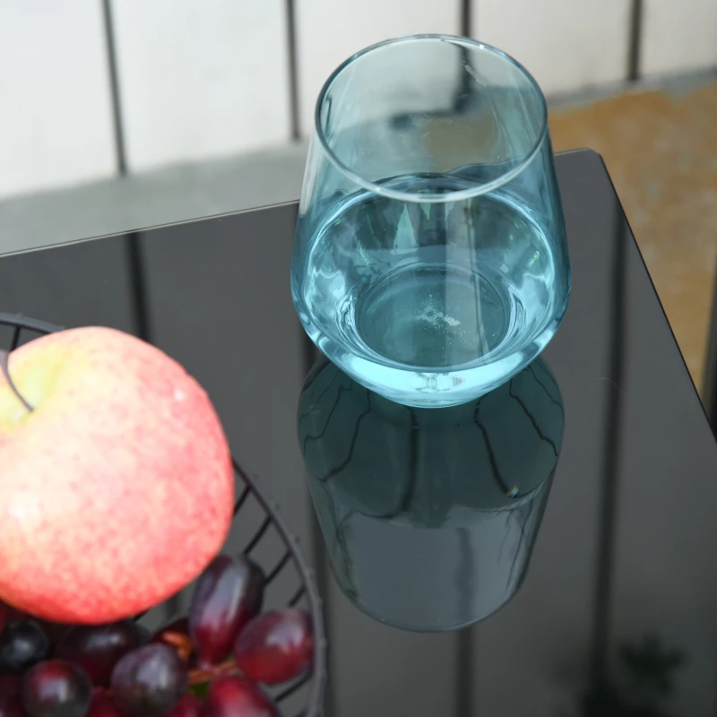 Outsunny 3 Pieces Wicker Patio Furniture Set, Rattan Bistro Set with Glass Top Coffee Table and Cushions, Outdoor Conversation Set for Garden, Porch, Balcony, Grey